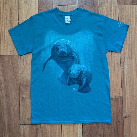 Manatees Vintage Ocean Wildlife T-shirt (M) - Picture 1 of 8